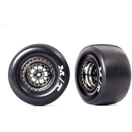 Traxxas kolo, disk Weld černě chromovaný, pneu sticky (2) (zadní)