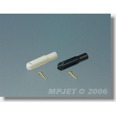 Vidlička plast, délka 23 mm, šířka drážky 1,6, čep pr. 1,6, M2, balení 2 ks