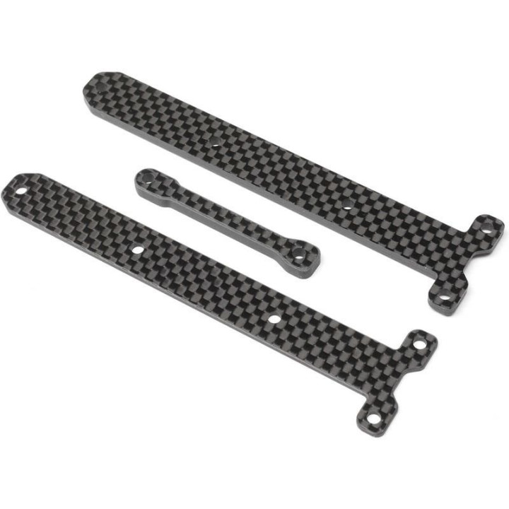 TLR vzpěry příček šasi uhlík, 1.5 & 3.5mm: 22X-4