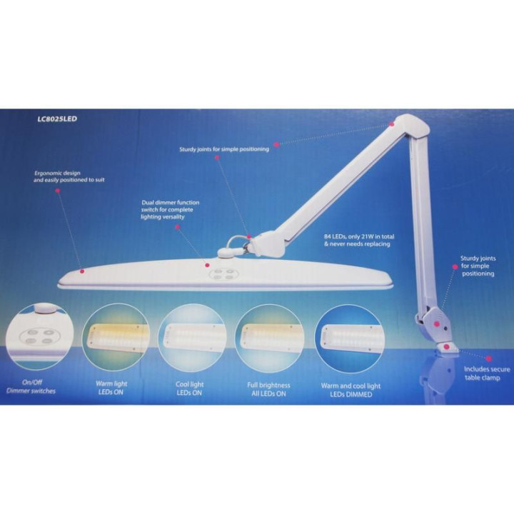 Lightcraft stolní lampa PRO LED 21W s duálním stmívačem