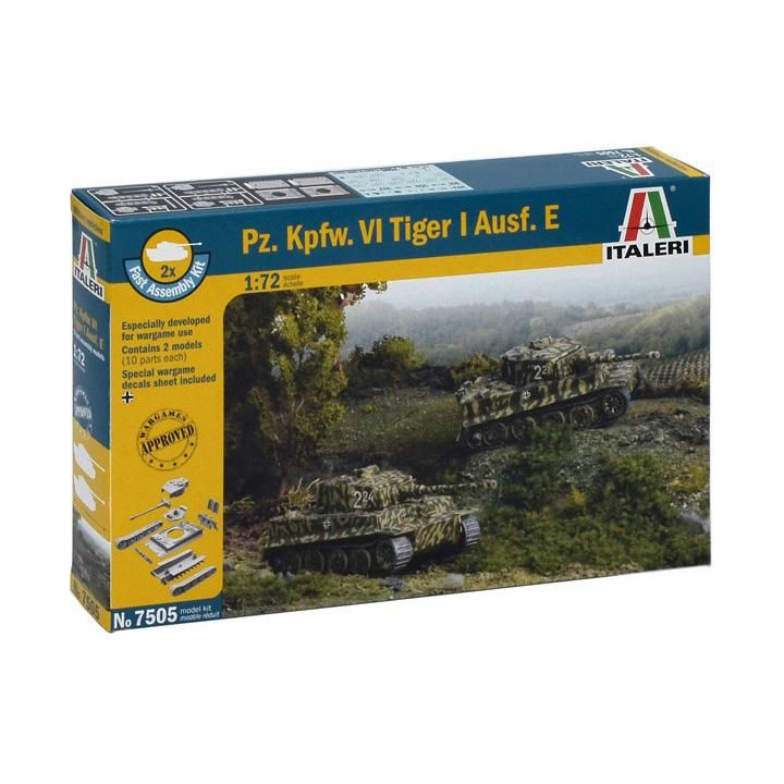 Fast Assembly tanky 7505 - Pz.Kpfw.VI TIGER I Ausf.E (1:72)