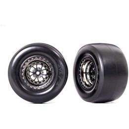 Traxxas kolo, disk Weld černě chromovaný, pneu smoke (2) (zadní)