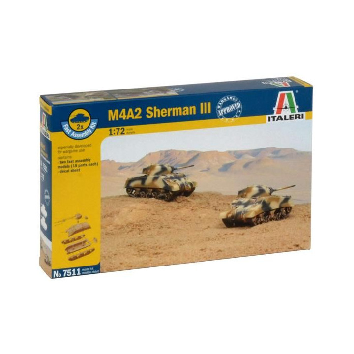 Fast Assembly tanky 7511 - M4A2 SHERMAN III (1:72)