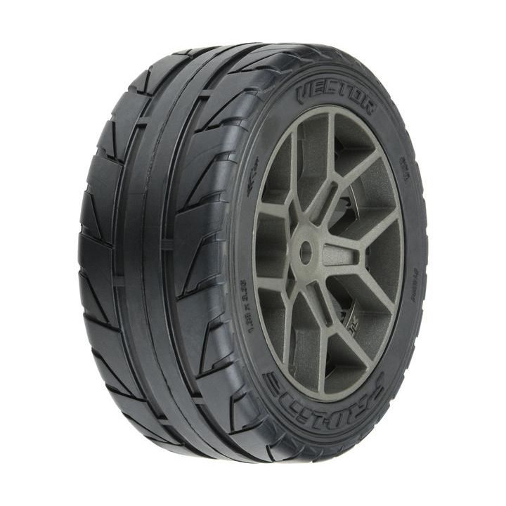 Pro-Line kolo 2.4", pneu Vector S3 35/85 Belted, disk šedý H12 (2)
