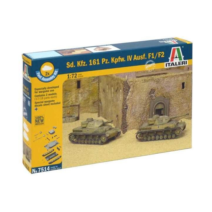 Fast Assembly tanky 7514 - Sd.Kfz.161 Pz.Kpfw.IV Ausf. F1/F2 (1:72)