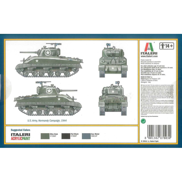 Model Kit tank 7003 - M4 SHERMAN (1:72)