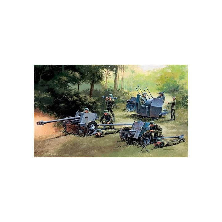 Model Kit military 7026 - GERMAN GUNS SET: PAK35-PAK40-FLAK38 (1:72)
