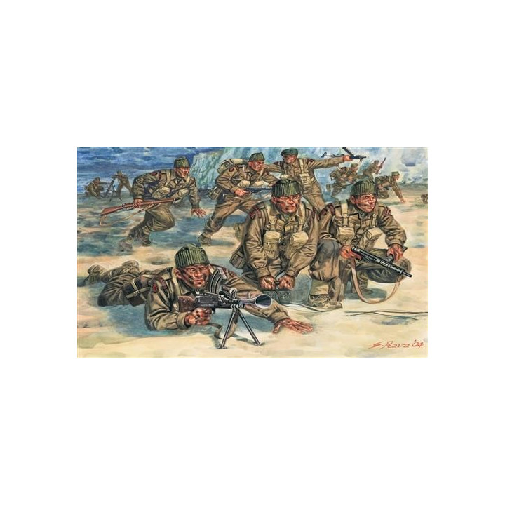 Model Kit figurky 6064 - WWII - BRITISH COMMANDOS (1:72)