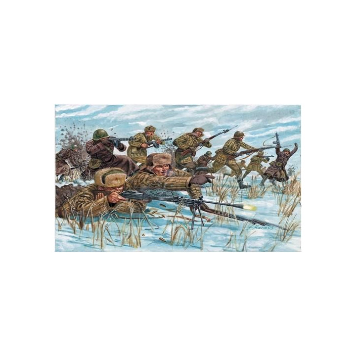 Model Kit figurky 6069 - WWII -RUSSIAN INFANTRY (WINTER UNIF) (1:72)