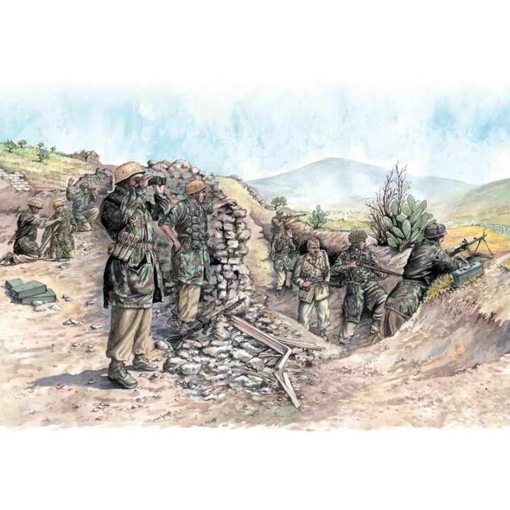 Model Kit figurky 6134 - WWII - German paratroopers (tropical uniform) (1:72)