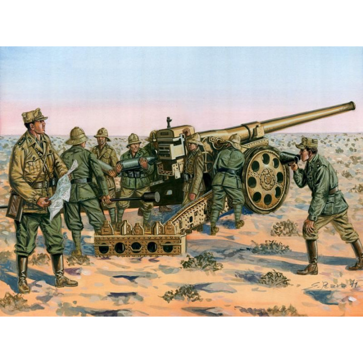 Model Kit figurky 6165 - WWII - Cannone da 149/40 with Crew (1:72)