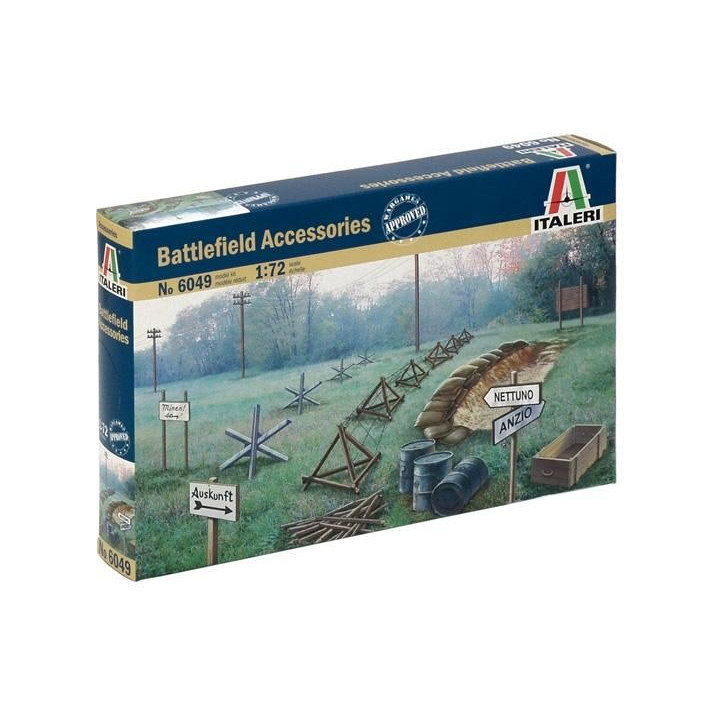 Model Kit doplňky 6049 - WWII - BATTLEFIELD ACCESSORIES (1:72)