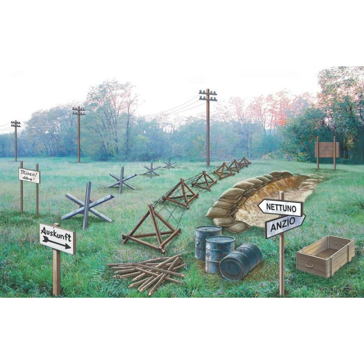Model Kit doplňky 6049 - WWII - BATTLEFIELD ACCESSORIES (1:72)