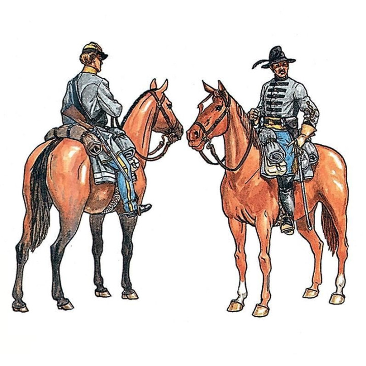 Model Kit figurky 6011 - CONFEDERATE CAVALRY (AMERICAN CIVIL WAR) (1:72)