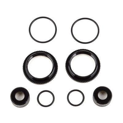 13mm hliníkové kroužky a čepičky včetně těsnění pro olejové tlumiče, černé
