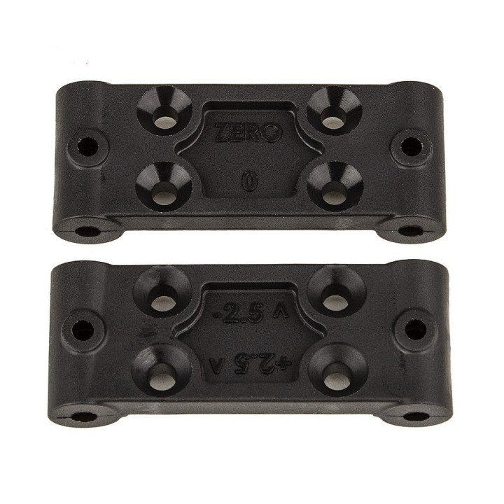 RC10B6.4 plastový Bulkhead, 0° a 2,5, 1 + 1 ks.