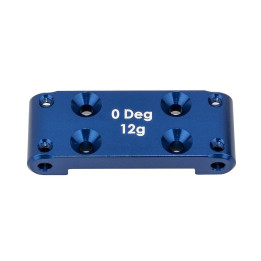 RC10B6.4 hliníkový modrý Bulkhead, 0°, 1 ks.