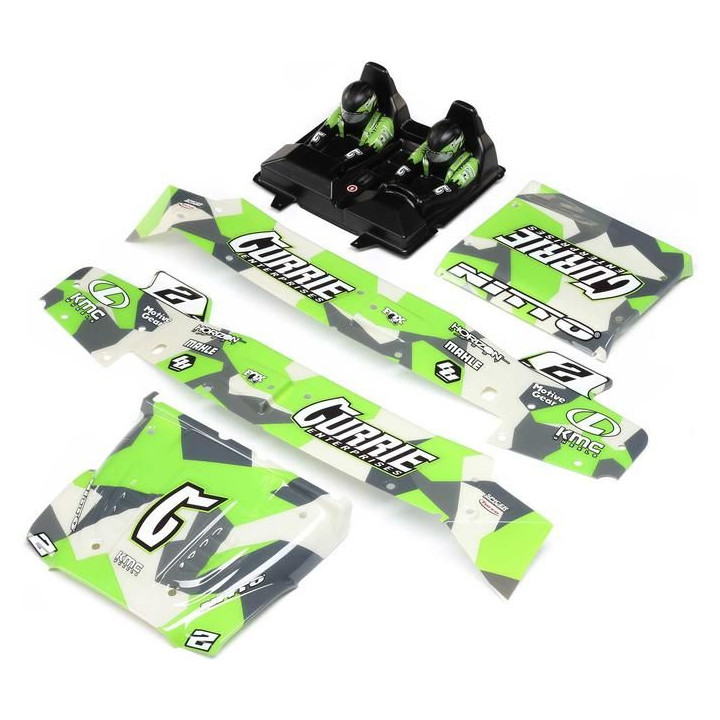 Losi karosérie, kabina zelená, potištěná: Hammer Rey