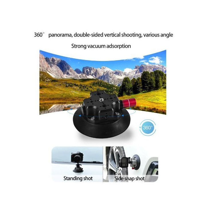 CNC Quick Release Vehicle Suction Mount (4.5inch) Titanium