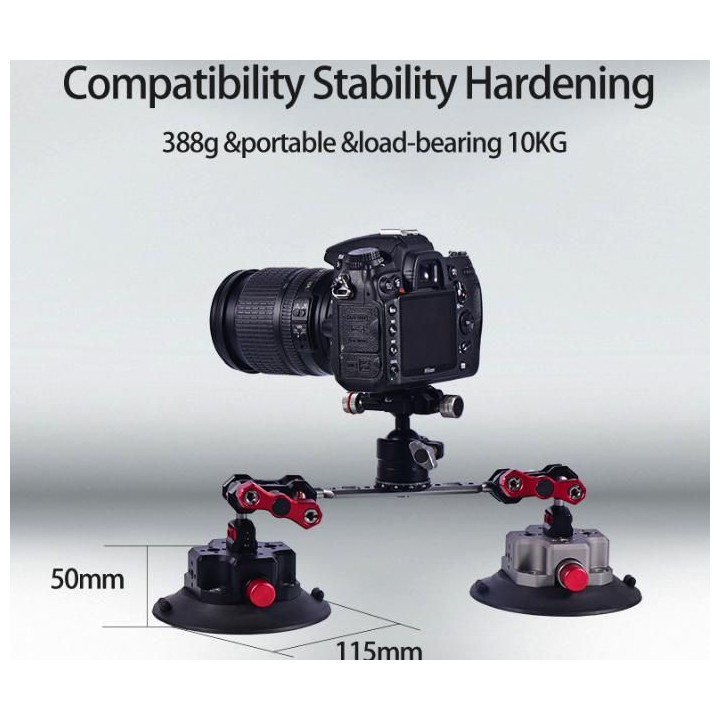 CNC Quick Release Vehicle Suction Mount (4.5inch) Titanium