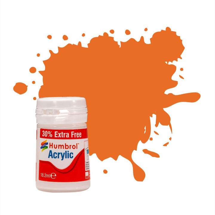 Humbrol barva akryl AB0018 - No 18 Orange - Gloss - 12ml