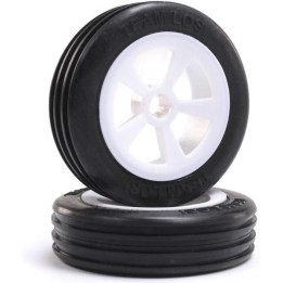 Losi kolo přední s pneu Rib, bílé (2): Mini JRX2