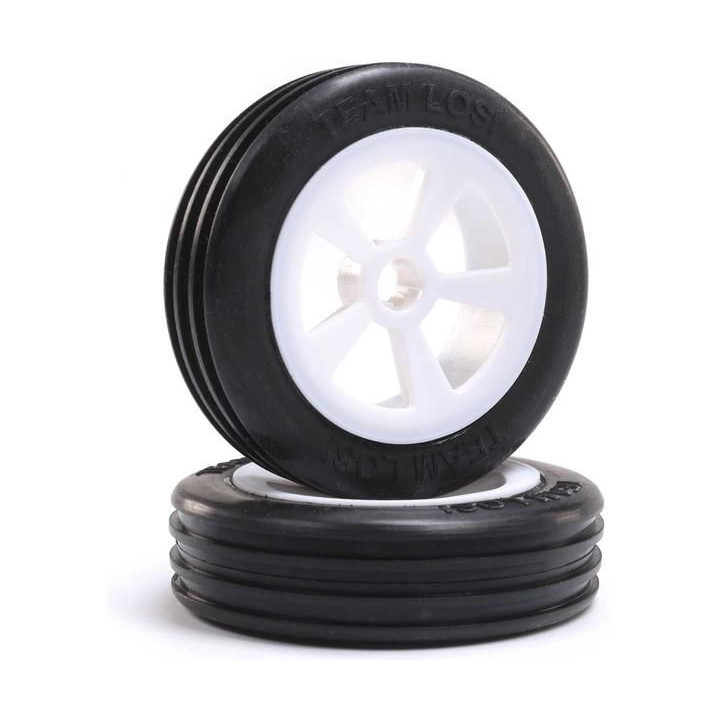 Losi kolo přední s pneu Rib, bílé (2): Mini JRX2