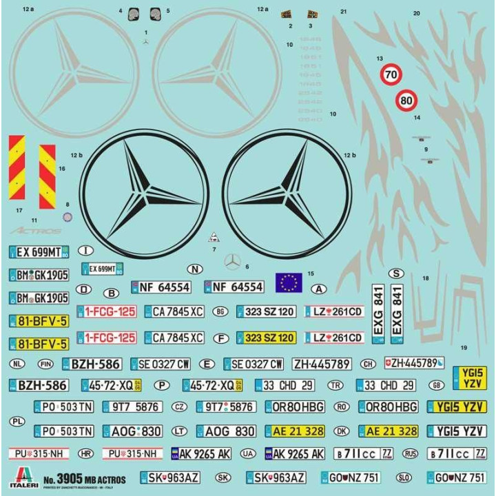 Model Kit truck 3905 - Mercedes Benz Actros MP4 Gigaspace (1:24)