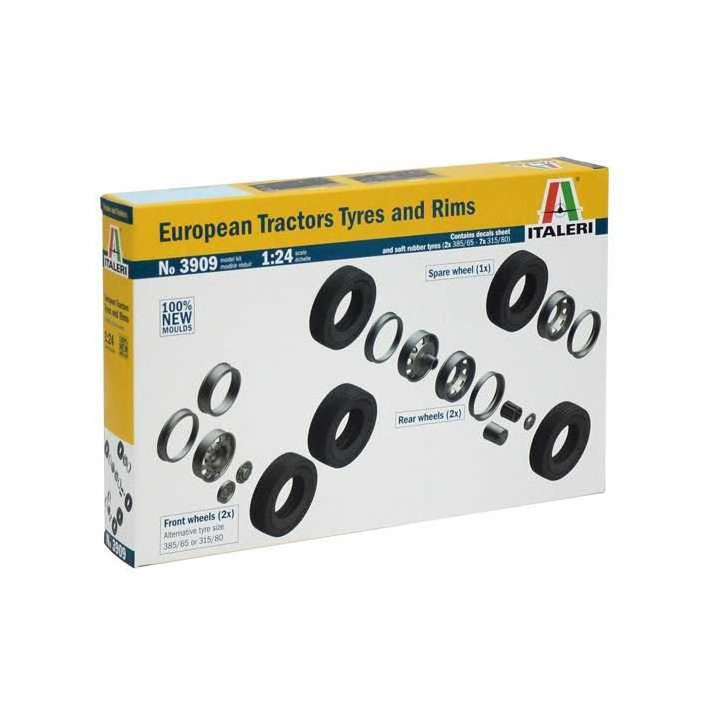 Model Kit doplňky 3909 - EUROPEAN TYRES and RIMS (1:24)