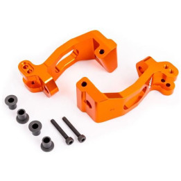 Traxxas závěs těhlice hliníkový oranžově eloxovaný (levý a pravý)
