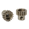 Krátké provedení, materiál tvrzená ocel, 16 zubů, modul ozubení 32DP. Pro hřídel motoru o průměru 5.00 mm.                                                                                                                                  Pastorky TEAM CORALLY jsou vyráběny frézováním a následně tvrzeny, čímž je zajištěna vysoká přesnost ozubení. Všechny pastorky TEAM CORALLY jsou vyrobeny v Evropě.