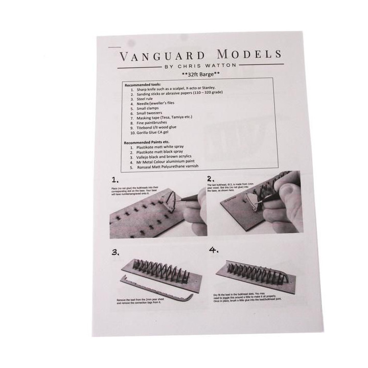 Vanguard Models Barge člun 32" 1:64 kit