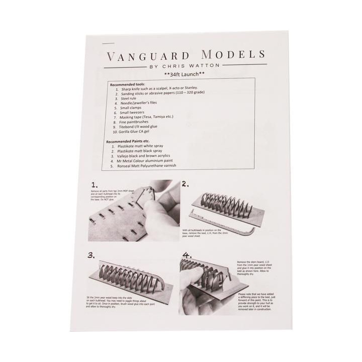 Vanguard Models Launch člun 34" 1:64 kit