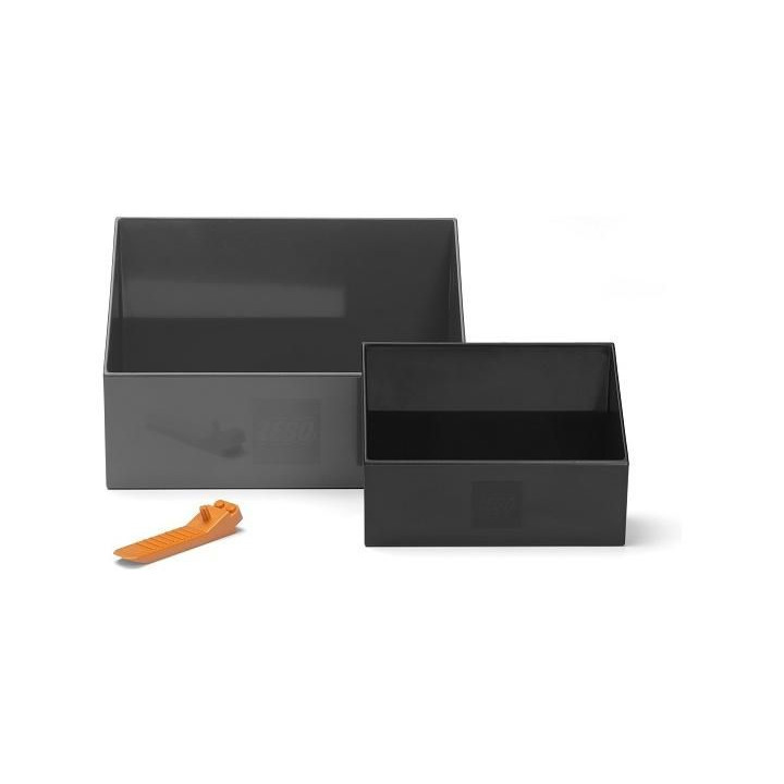 LEGO naběrač na kostičky šedá/černá, set 2ks