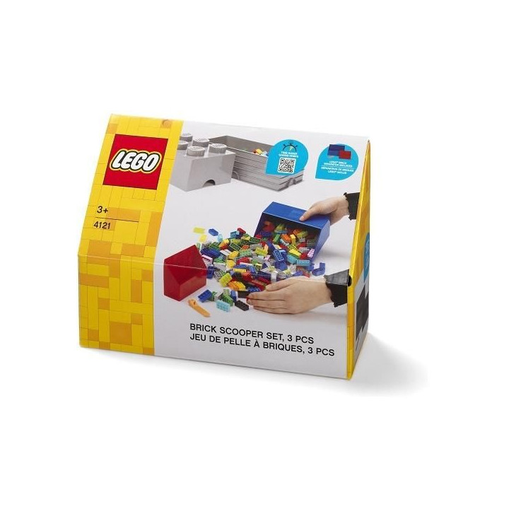 LEGO naběrač na kostičky šedá/černá, set 2ks