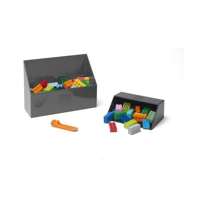 LEGO naběrač na kostičky šedá/černá, set 2ks