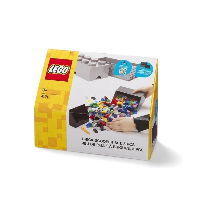 LEGO naběrač na kostičky šedá/černá, set 2ks