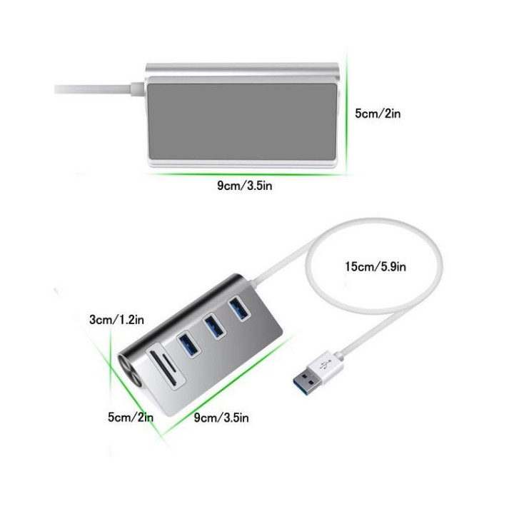 5in1 Aluminum Alloy Docking Station / Card Reader (USB 3.0)