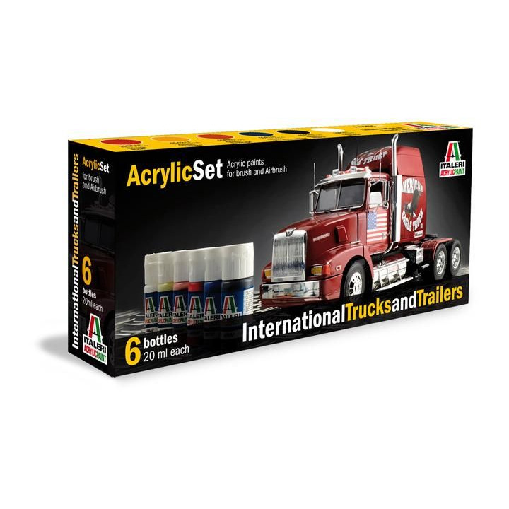 Sada akrylových barev 435AP - INTERNATIONAL TRUCKS & TRAILERS 6 ks