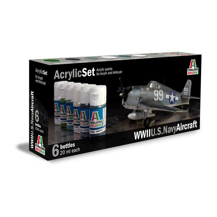 Sada akrylových barev 439AP - WWII U.S. NAVY AIRCRAFT 6 ks