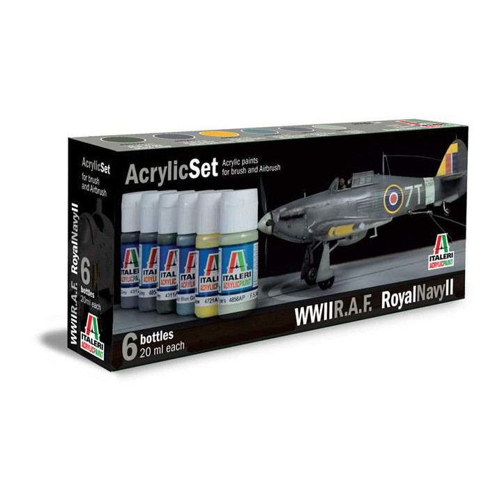 Sada akrylových barev 444AP - R.A.F. / ROYAL NAVY II 6 ks