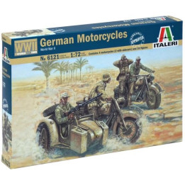 Model Kit figurky 6121 - WWII - GERMAN MOTORCYCLES (1:72)