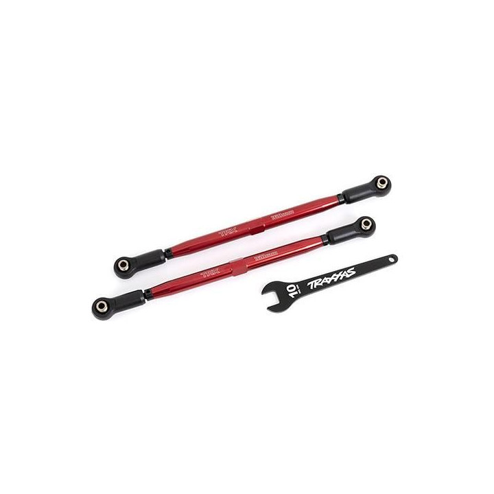 Traxxas spojovačka řízení hliníková červená (2) (pro NO7895)