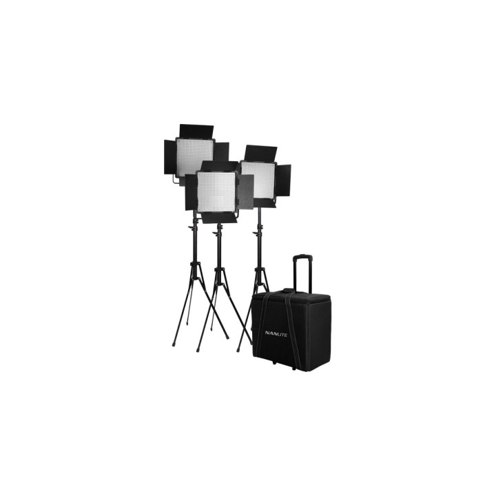 Kit Nanlite 3 light kit 600CSA w/Trolley Case &amp, Light Stand
