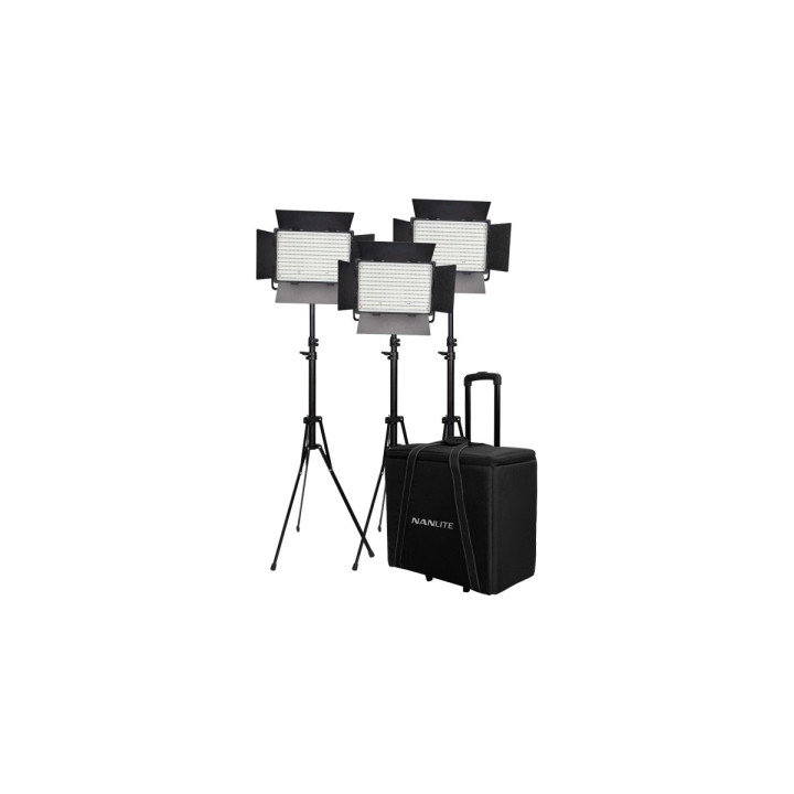 Kit Nanlite 3 light kit 900DSA w/Trolley Case &amp, Light Stand