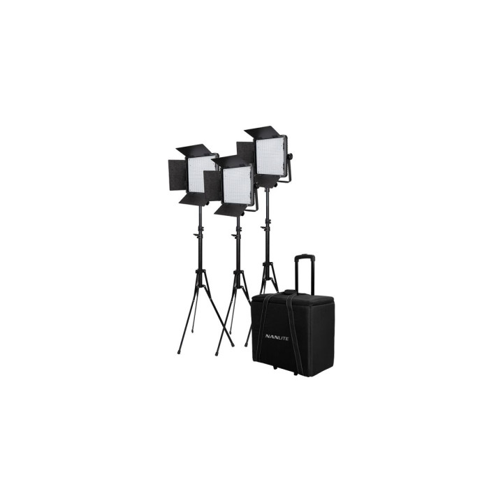 Kit Nanlite 3 light kit 600DSA w/Trolley Case &amp, Light Stand