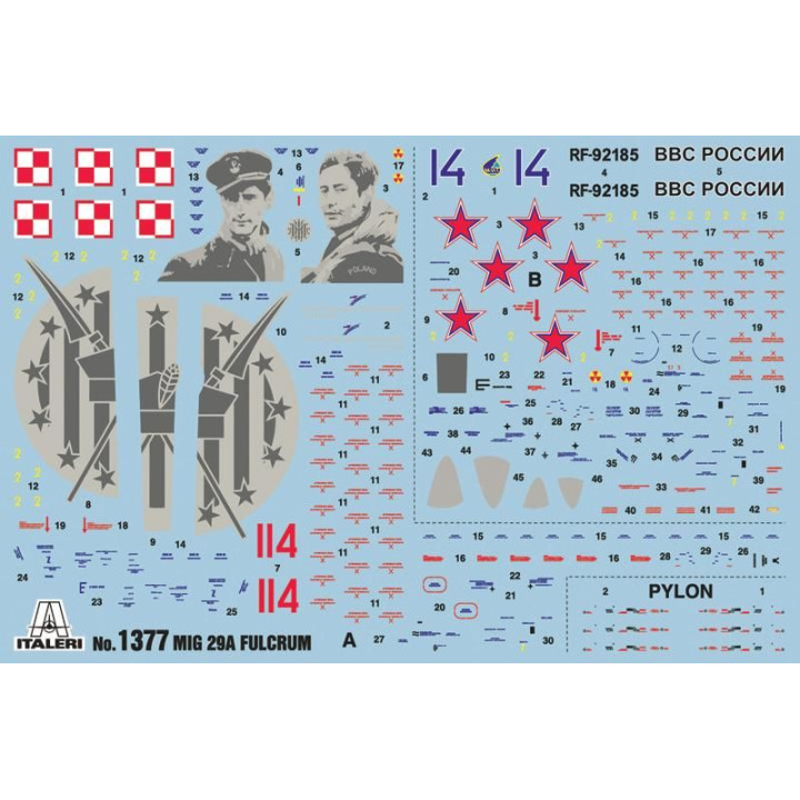 Model Kit letadlo 1377 - MIG29 "FULCRUM" (1:72)