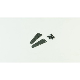 SWORKz uhlíková vzpěra horní předního ramena, 1,0mm, včetně šroubů, 2 ks.