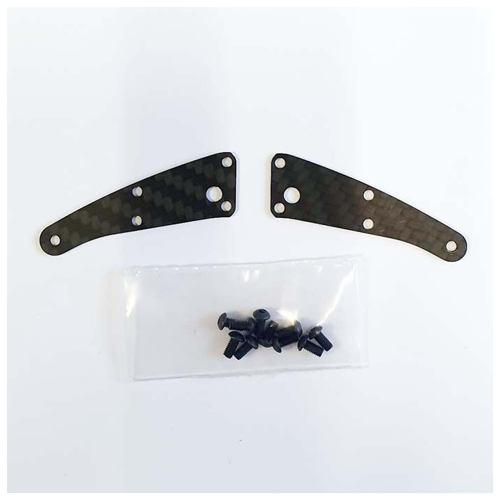 SWORKz uhlíková vzpěra předního vrchního ramene, 1,0mm, včetně šroubů, 2 ks.