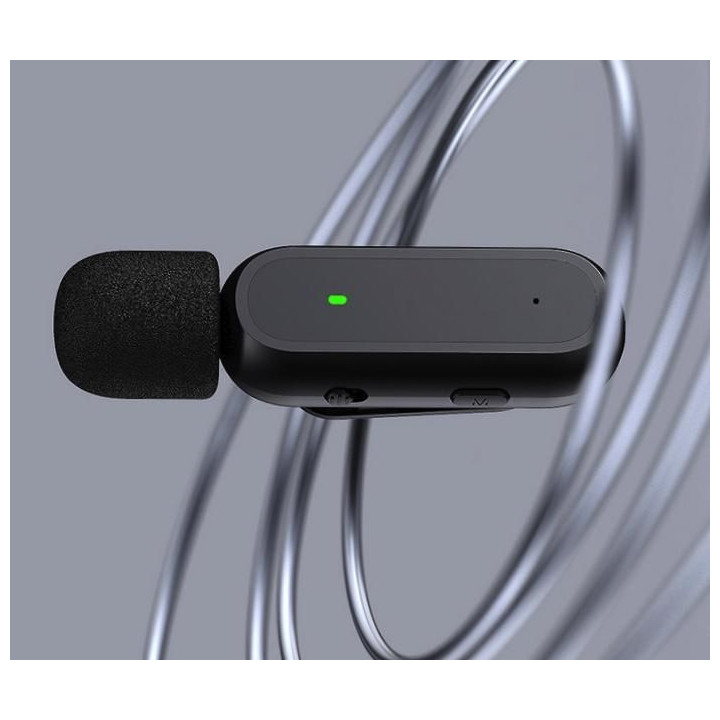 Bezdrátový klopový mikrofon 2,4G Lightning (s Akus a nabíjecím pouzdrem)